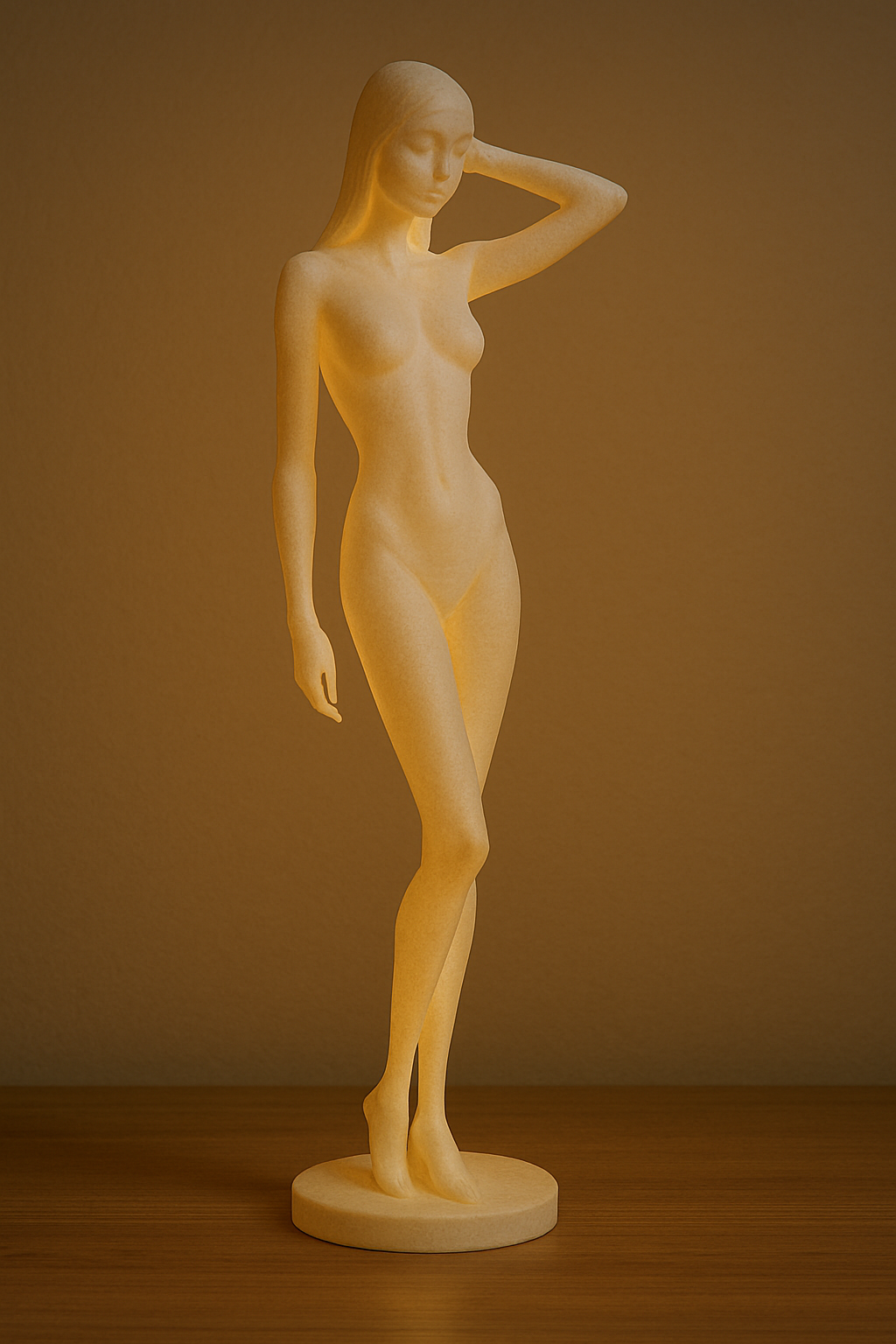 Minimalist Illuminated Figure Sculpture Lamp