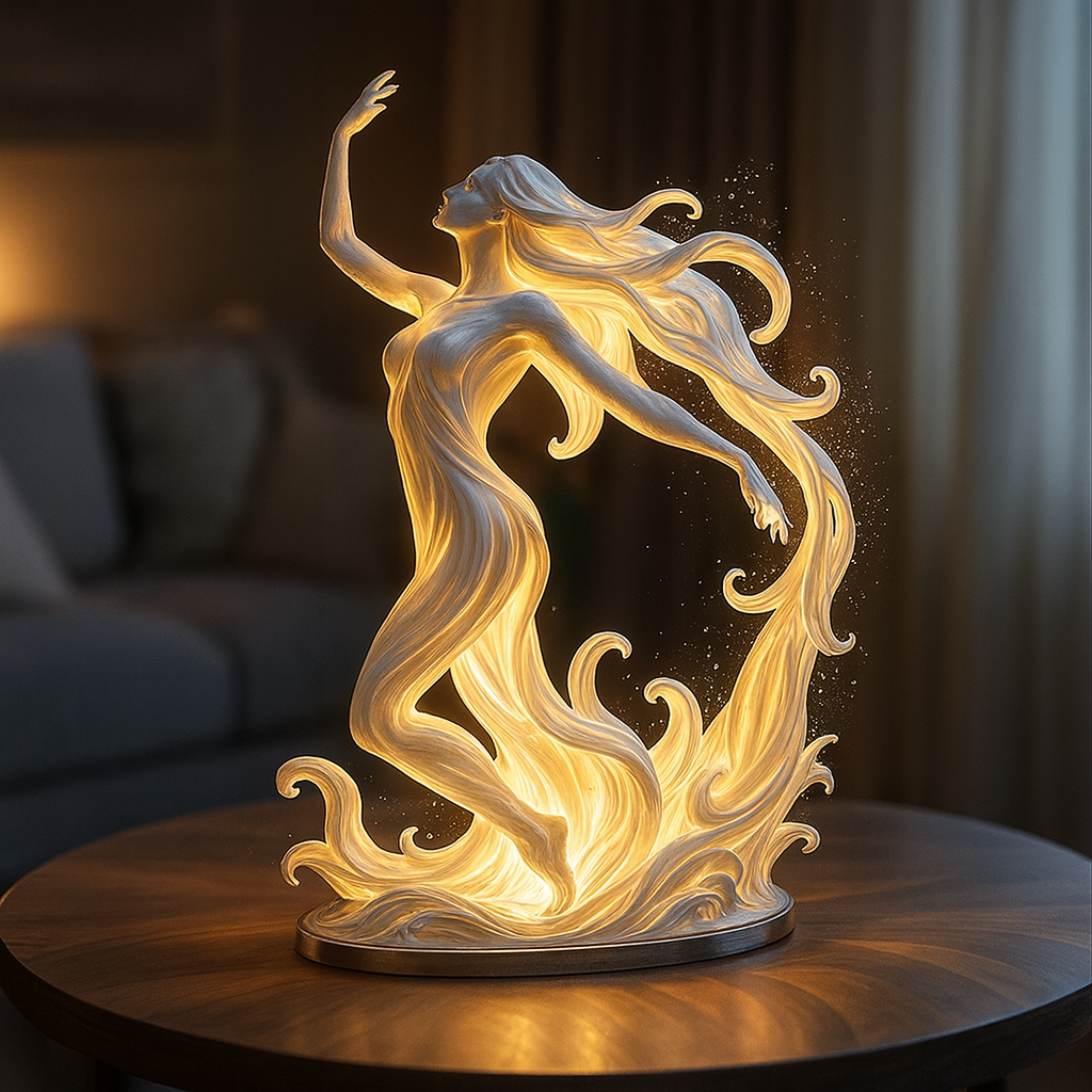 Illuminated Goddess Sculpture Lamp