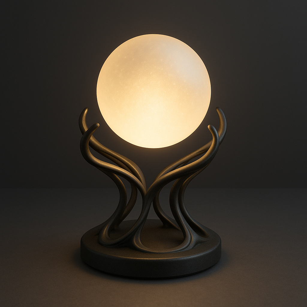 culpted Moon Globe Ambient Lamp