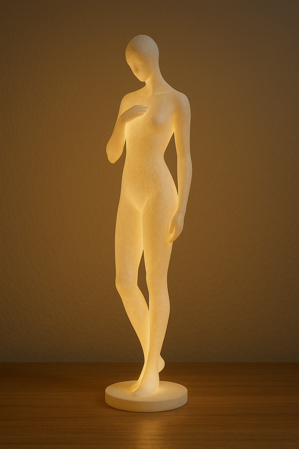 Minimalist Illuminated Figure Sculpture Lamp