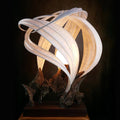Ethereal Bloom™ – Organic Driftwood & Sculpted Silk Lamp